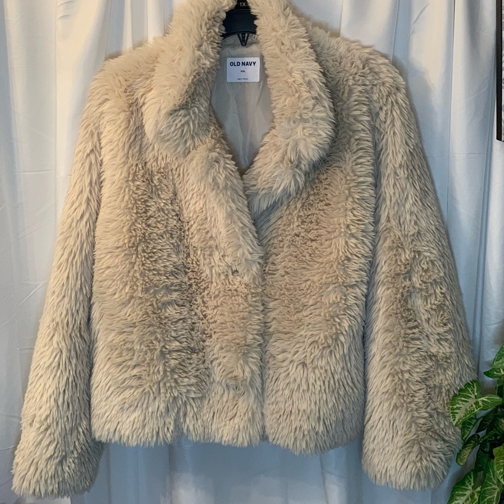 🌷Host Pic🌷❤️Price Drop❤️Old Navy Women's Soft Cream Teddy Jacket - Picture 2 of 13